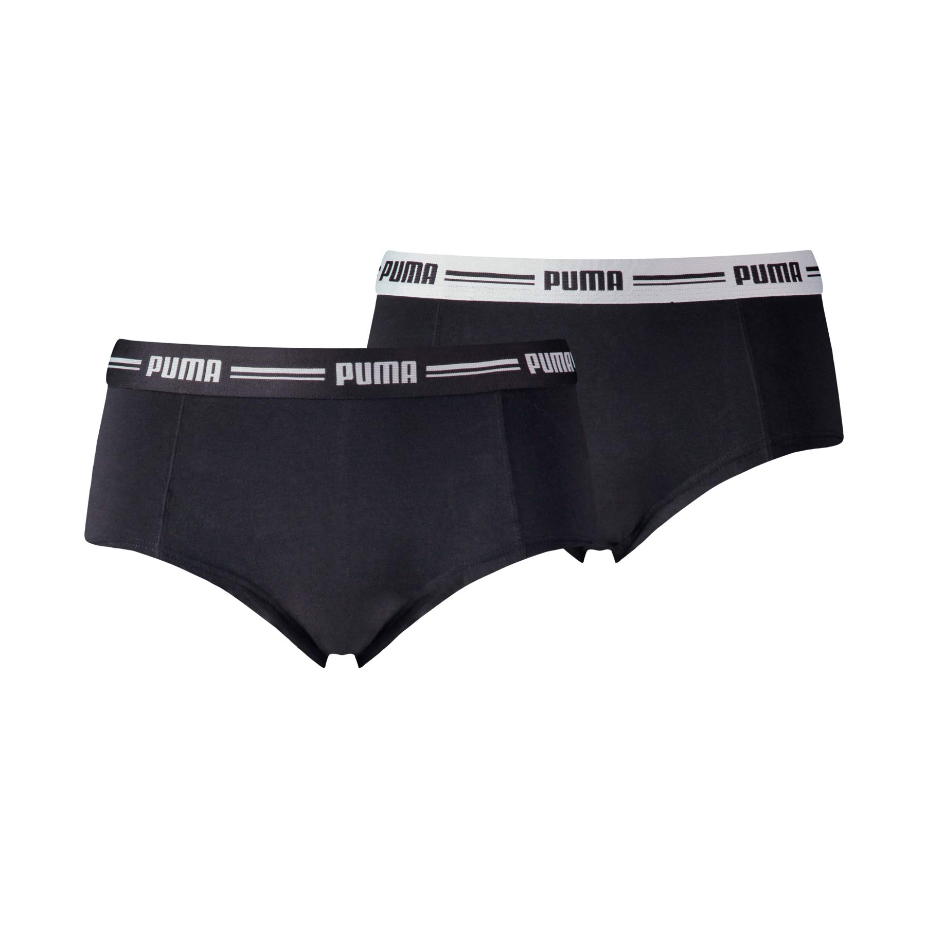 PUMA Puma Iconic Women's Mini Short (2 Pack) dames Hipster slips (2-Pack) / XL Zwart