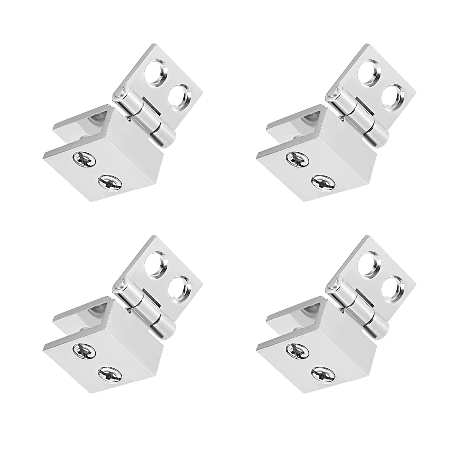 METALLIXITY Glass Door Hinges, (5mm-8mm Glass Thickness) 4Pcs, 0-Degree Glass Hinge Clamp