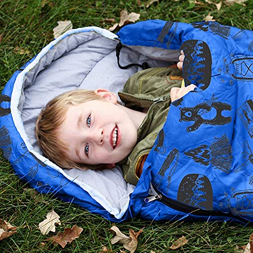 Anj Outdoors 100201P 32F-59F Youth And Kids Sleeping Bag | Indoor/Outdoor Boys And Girls Sleeping Bag | Mummy Style thumb #5