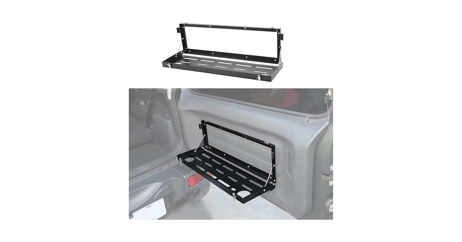 ジムニー　JB23W　折りたたみ式リヤゲートキャリア、テーブル ワイルドグース ジムニー JB23 折りたたみ式リアゲートキャリア