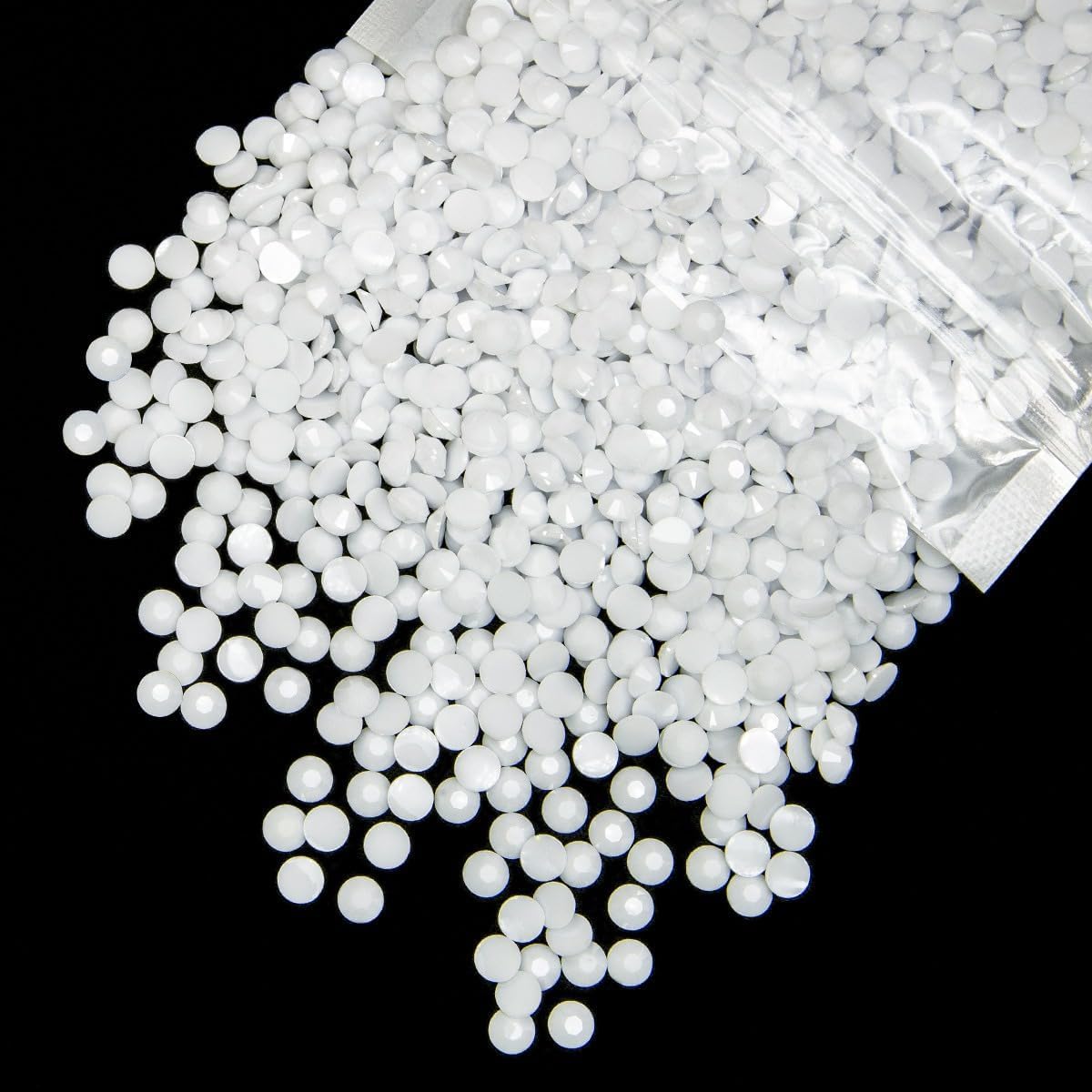 qiipii 10000PCS 2mm White Resin Rhinestones for Crafting SS6 Pure White Flatback Jelly Stones Bulk Non-Hotfix Diamonds Gems Charms for Nails Face Eyes Makeup Body Mugs Tumblers Bottles Crafts Clothes