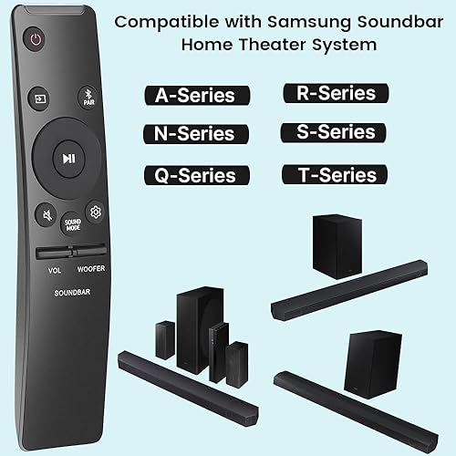 Miniatura 2 de Gvirtue AH59-02767A Reemplazo de control remoto universal para barra de sonido de barra de sonido Samsung Control remoto de cine en casa sonido