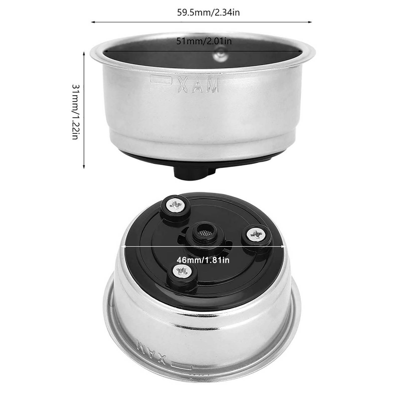 Filtri Da Caffè in Acciaio Inossidabile, Cestello Filtro Pressurizzato Da 51 Mm Accessori Di Ricambio Filtro Macchina Caffe Portafiltro per Macchina Da Caffè Espresso 51 Mm