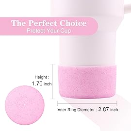 WORBSS Glitter Silicone Boot, Compatible with Stanley Tumbler H2.0 20 30 40oz & Hydro Flask 18-24oz, Accessories for Wide Mouth Water Bottles Protector Bottom Sleeve Cover Bumper As the Best Gfit