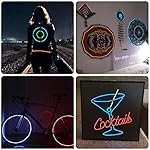 Danzix 10 pack 3ft portable el wire, neon light for halloween christmas party decoration home improvement - 10 colors 16 61v3iypu7vl. Sl500. Ss150