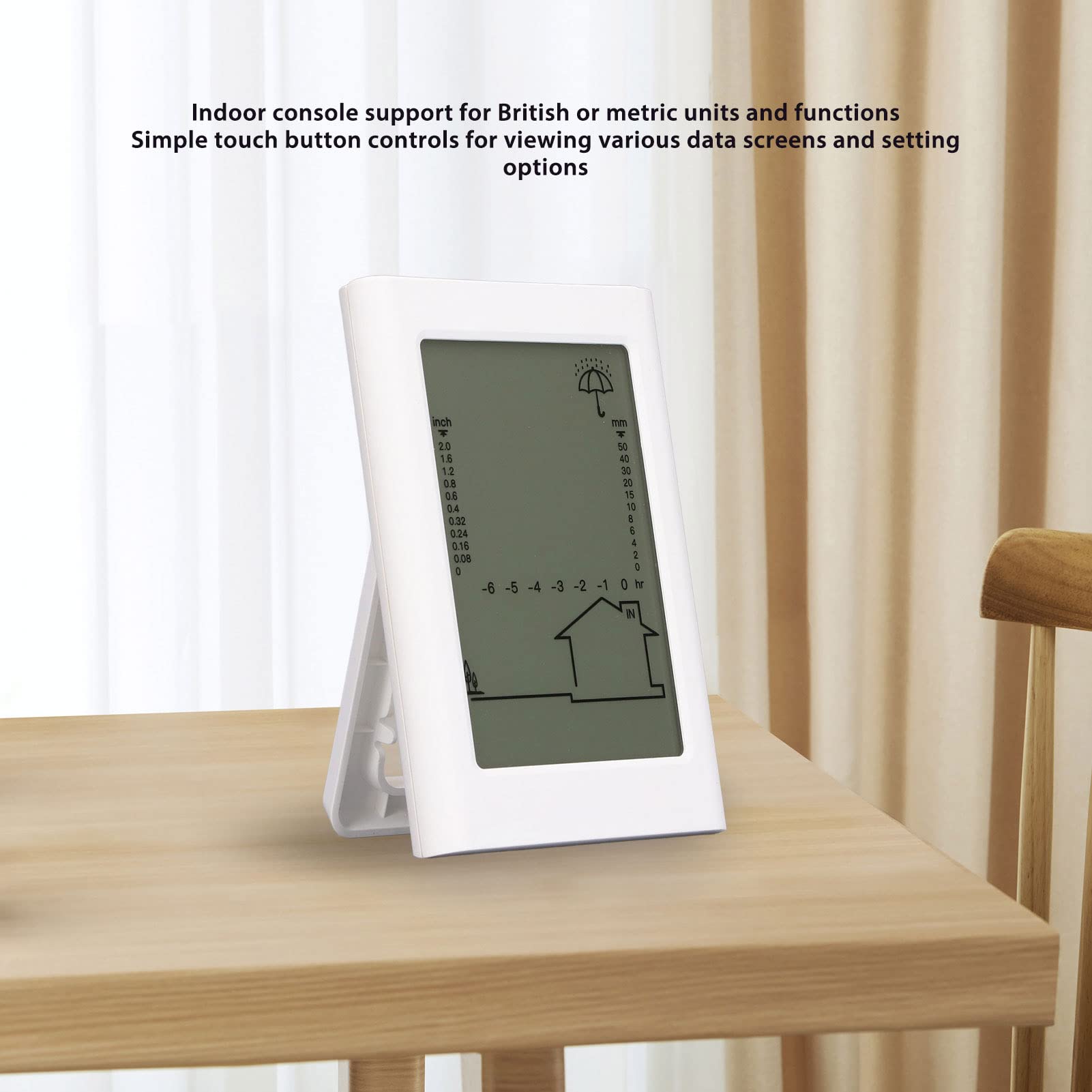 Wetterstation, 3-in-1 Kabelloser Regenmesser Thermometer, Regenmesser Digital Niederschlagsmesser Mit Außensensor Für Innen Und Außen Temperatur, Luftfeuchtigkeit, Regenmengengrafik