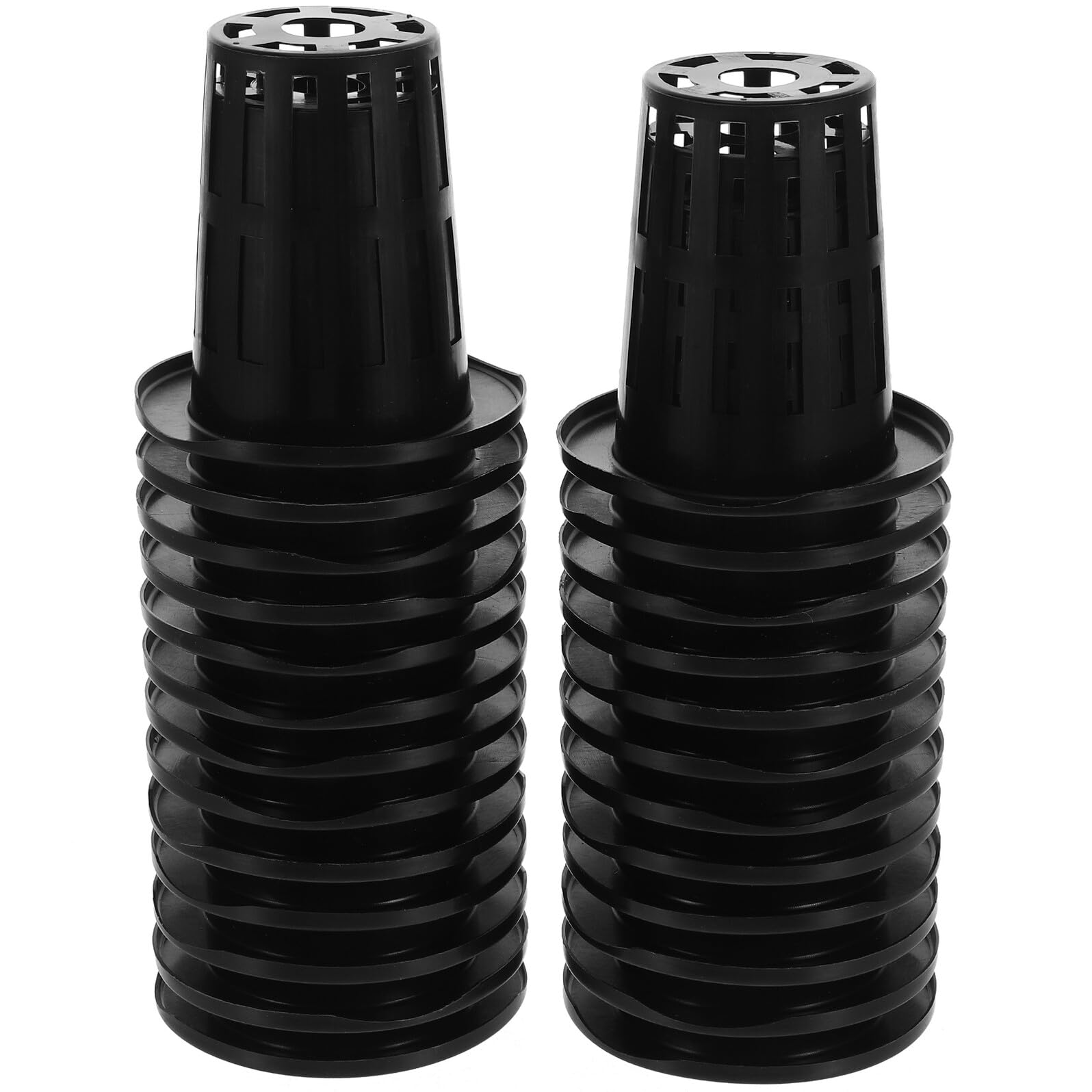 TOYANDONA Panier de Culture Hydroponique Noir 100 Pcs Pots en Filet Plastique 50 pour Plantation de Légumes en Hydroponie sur Balcon et Jardin Aquaponique