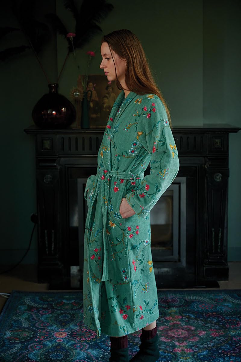 Pip Studio Bademantel Les Fleurs Grün XS