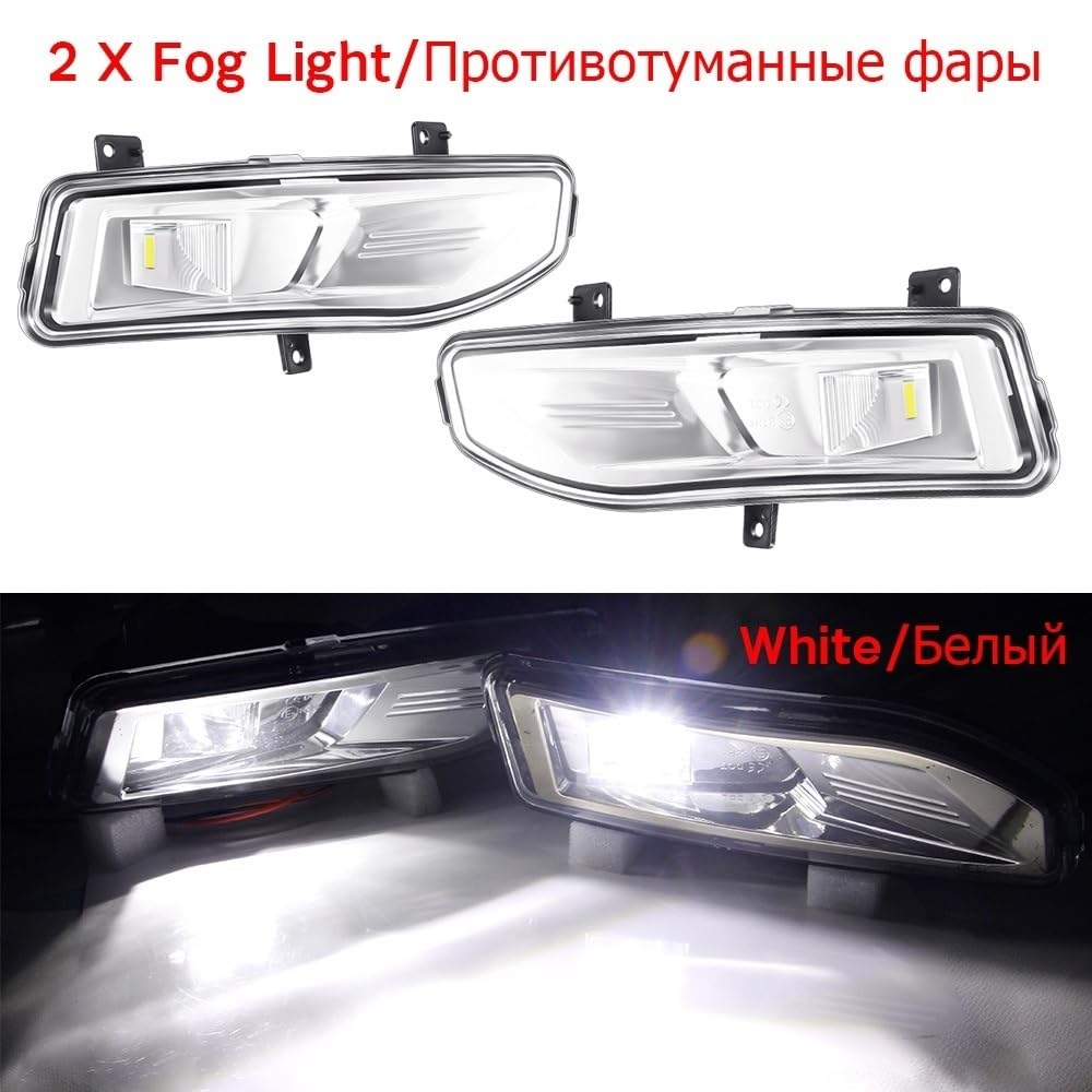 Conjunto De Luz LED Antiniebla Para Coche Para Parachoques Delantero 40W H11 12V Para Almera Para Sedán 2020-2023 2 Piezas Faros antiniebla parachoques delantero(2 White Fog Light)