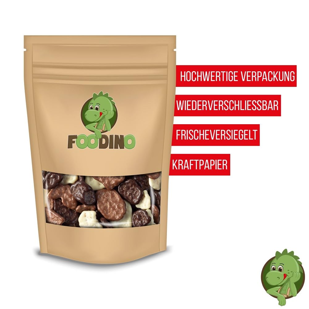 Bananenchips Schokomix 1kg - knusprige Bananen Chips - umhüllt mit weißer, Vollmilch- & Zartbitterschokolade - schonend geröstet in Kokosöl - fruchtig & knackig - Foodino (1kg - 5kg) (5 kg)