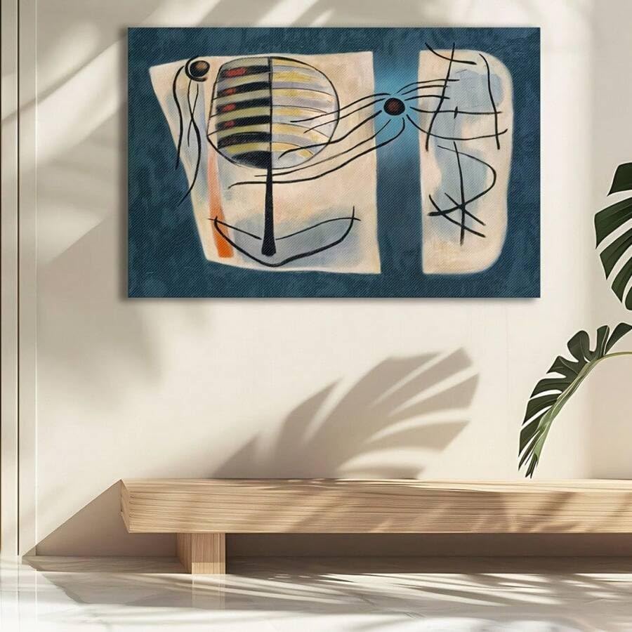Peinture abstraite sur toile pour salon moderne de 50x70 cm