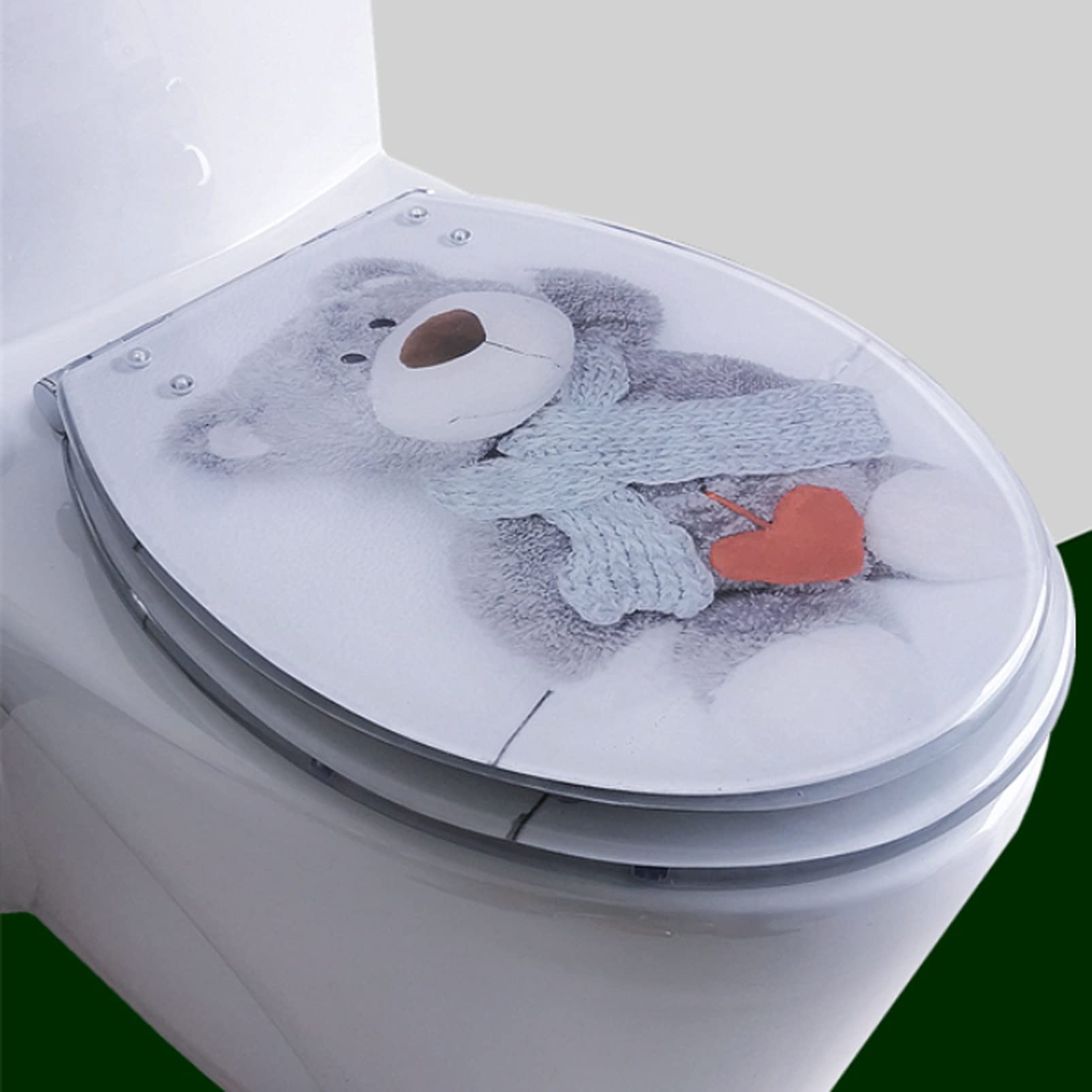 Ldhsjh 3 Quiet Close Attach Easy Install Install Install Hardware 50 Kg Weight Capacity, Adjustable, Lightweight, Durable, Portable, User-Friendly, Compact, Toilet, Seat, Round, Resin, Lid, Quick