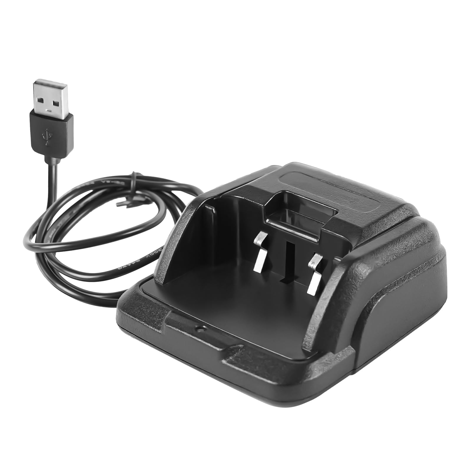 Retevis RT27 Caricabatterie Base di Ricarica Originale con USB Compatibile, Nero