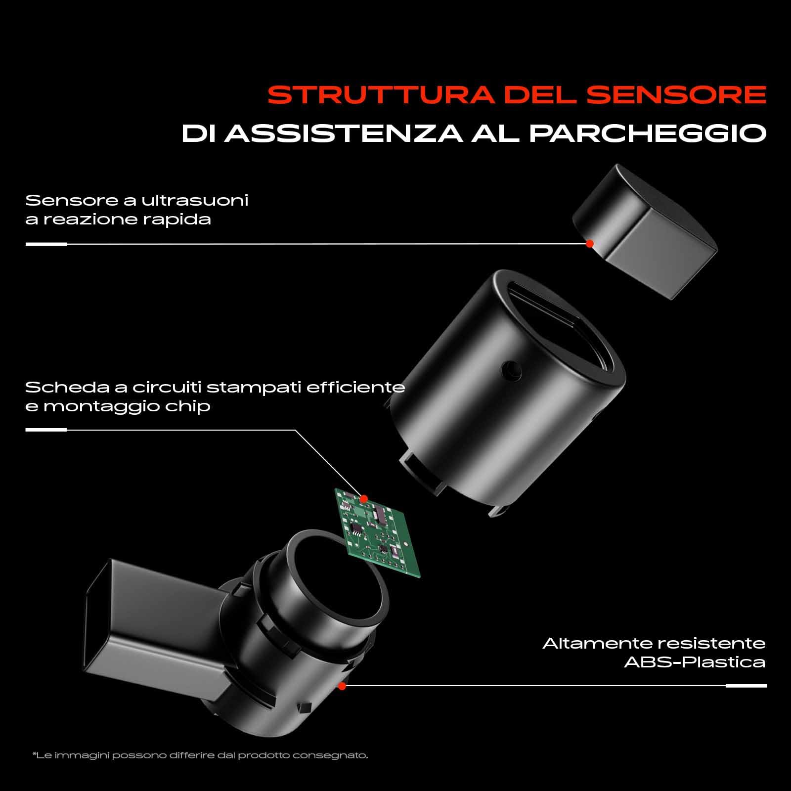 Frankberg 4x Sensore di Parcheggio PDC Posteriore Compatibile con 147 937 1.6L 2001-2010 156 932 1.6L 1997-2005 156 Sportwagon 932 1.6L 1997-2006 159 939 1.7L 2005-2012 Replace# 735393479