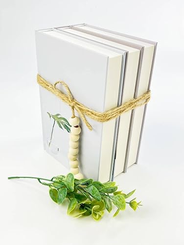 Miniatura 3 de Juego de tres libros de decoración única apilable motivacional juego de libros de páginas reales en blanco para mesas de café o decoración de