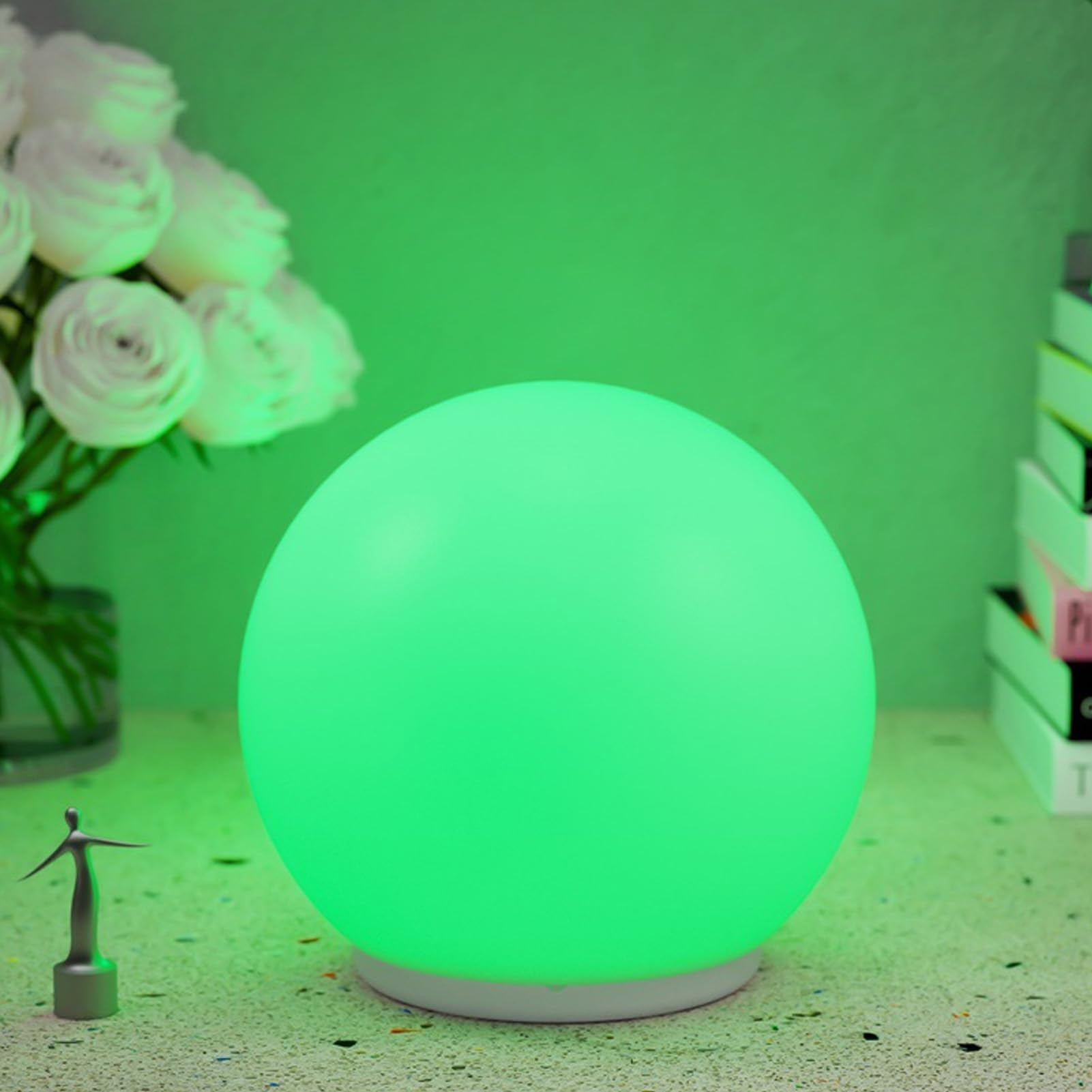 Luocute Lampada a Sfera a LED, Lampada D'atmosfera Che Cambia Colore da 5,9 Pollici, modalità Sfumatura Automatica a 7 Colori Abbaglianti, Resistente All'acqua Fino a 10 M per Feste in