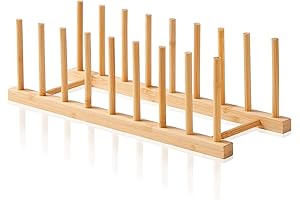 Bamboo Plate Rack - Maximize Your Kitchen Space Vertically