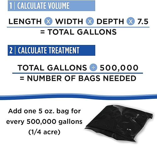 Miniatura 2 de Healthy Ponds Tinte para agua de estanque, reflexión (negro), bolsas solubles en agua de 5 onzas, trata hasta 2.5 millones de galones