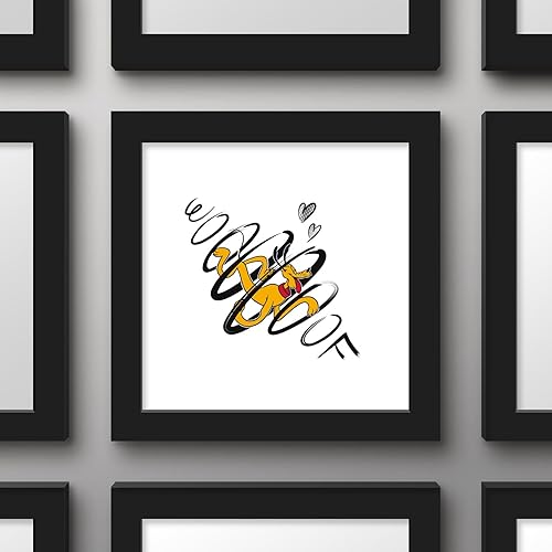 Miniatura 2 de Trends International Gallery Pops Disney Mickey and Friends - Póster de pared de Pluto Woof, 12.00 x 12.00 pulgadas, versión de marco negro