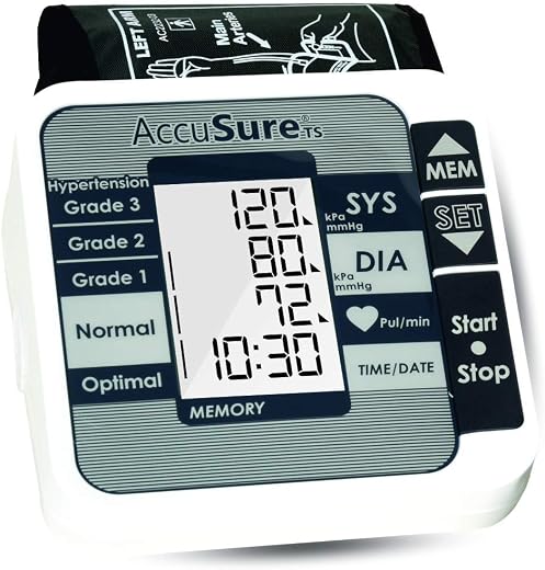 AccuSure TS Automatic Digital Blood Pressure Monitor BP Machine