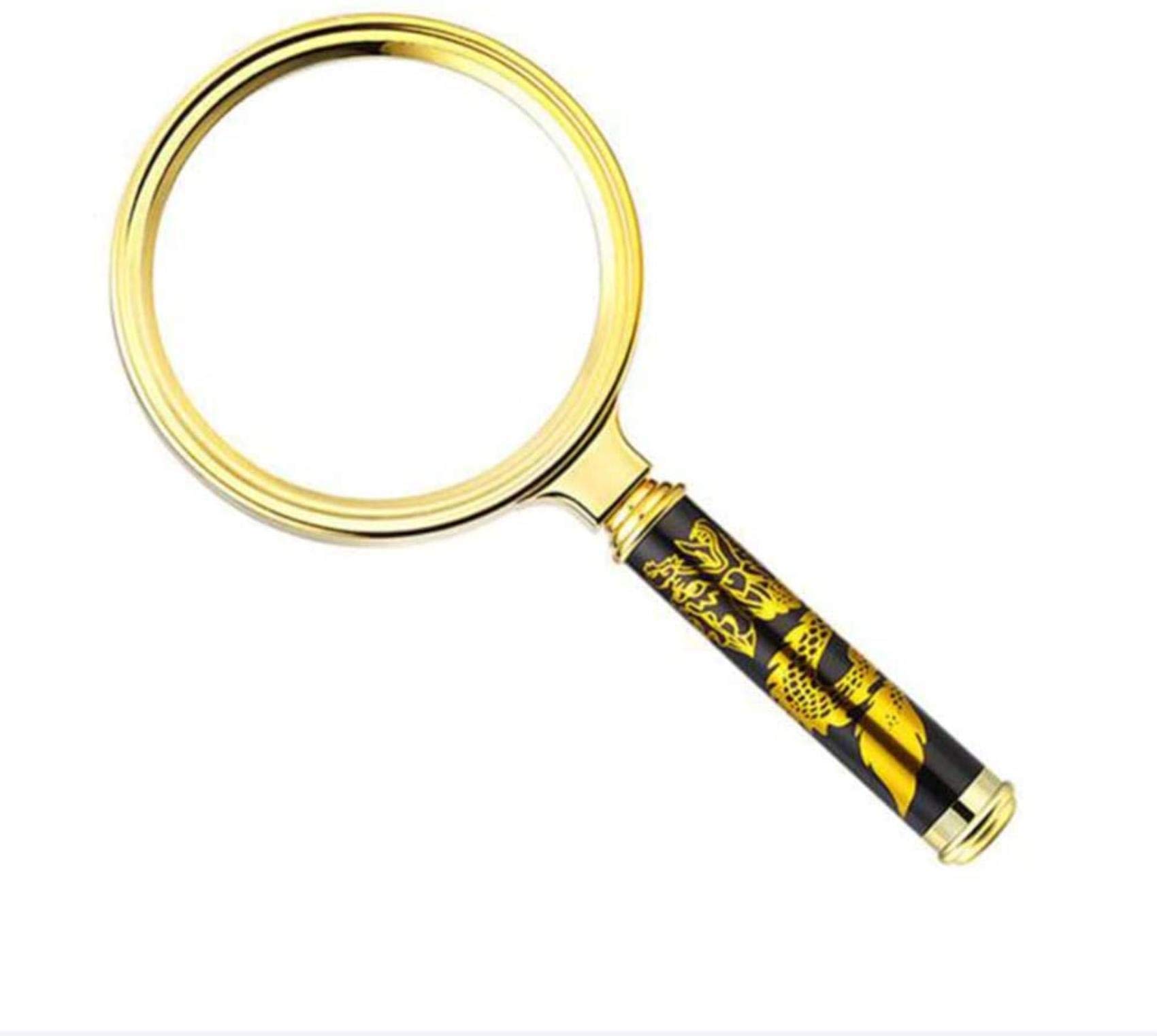 MRKU Lupe 10-Fach - 60 mm, superklare Handlupe zum Lesen von Karten - Uhrreparaturlupe, Sehhilfen für Sehbehinderte A/A