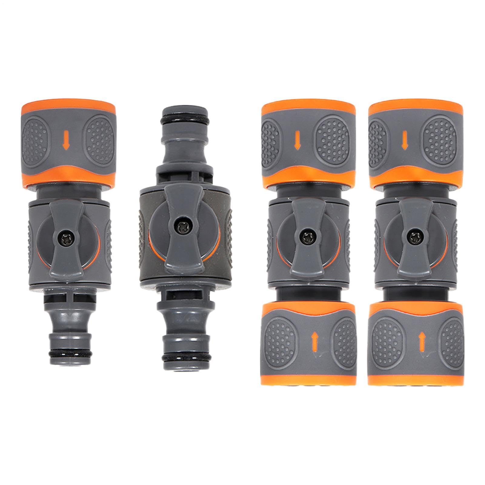 Valve de contrôle de débit 10,5x3,6 cm avec connecteur de jardin à dégagement rapide pour tuyau compact