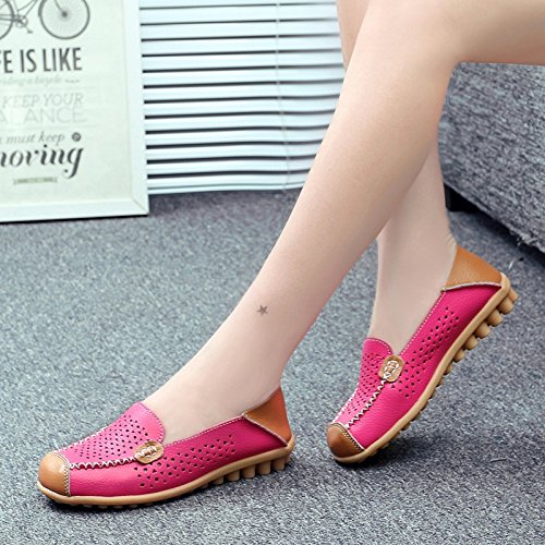 Image of VenusCelia Women's Floral Comfort Walking Flat Loafer