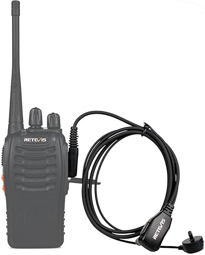 Miniatura 3 de Retevis Walkie Talkie Auricular con micrófono, cómodo tubo acústico, para RT22 RT68 RT21 H-777 RT86A, compatible con Kenwood Baofeng BF-888S BF-T26