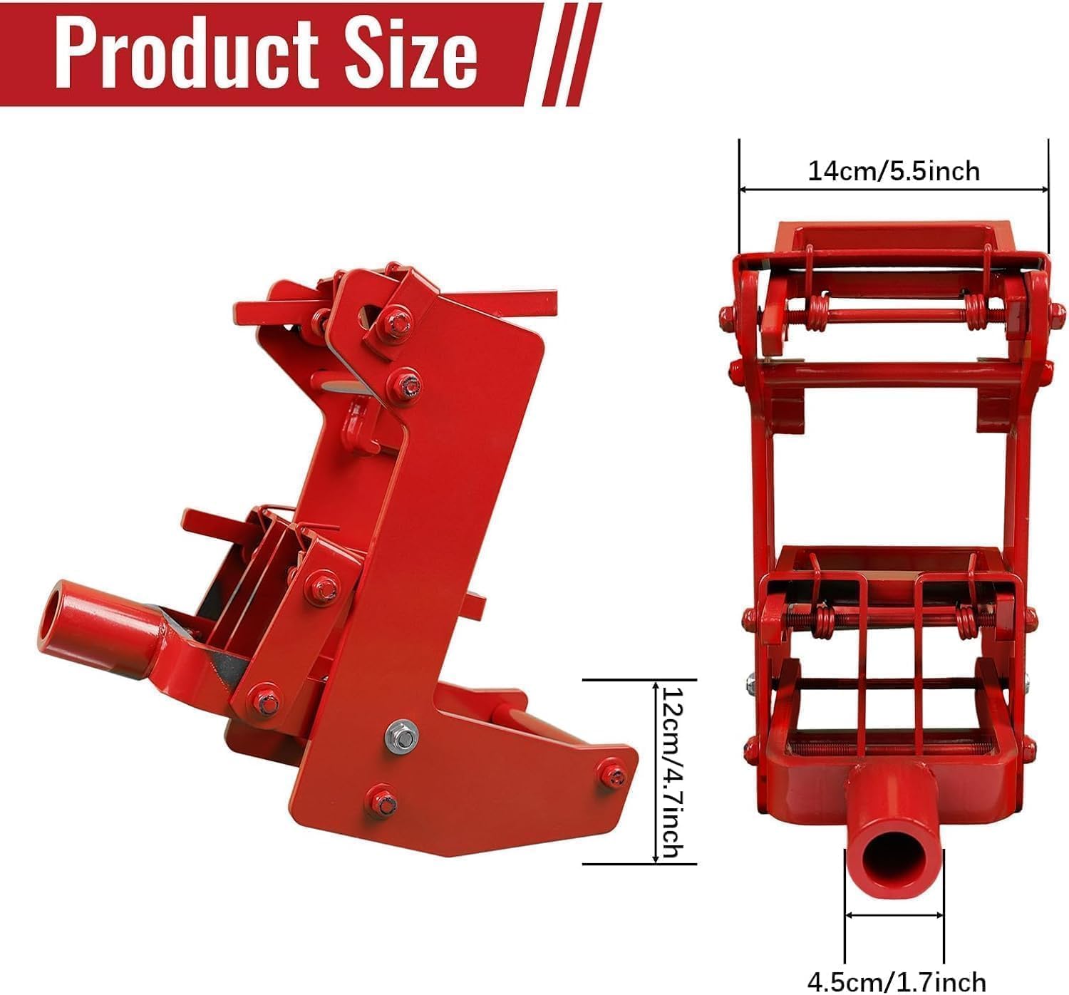 2 Pcs Wall Jack for Framing, 1,000 lbs Load Capacity, Portable Lifting Tool Works with 1-1/2" x 3-1/2" Fir Poles or 1" OD Steel Pipes, Heavy-Duty Wall Jacks for Framing, Lifting Wall Beams, Red