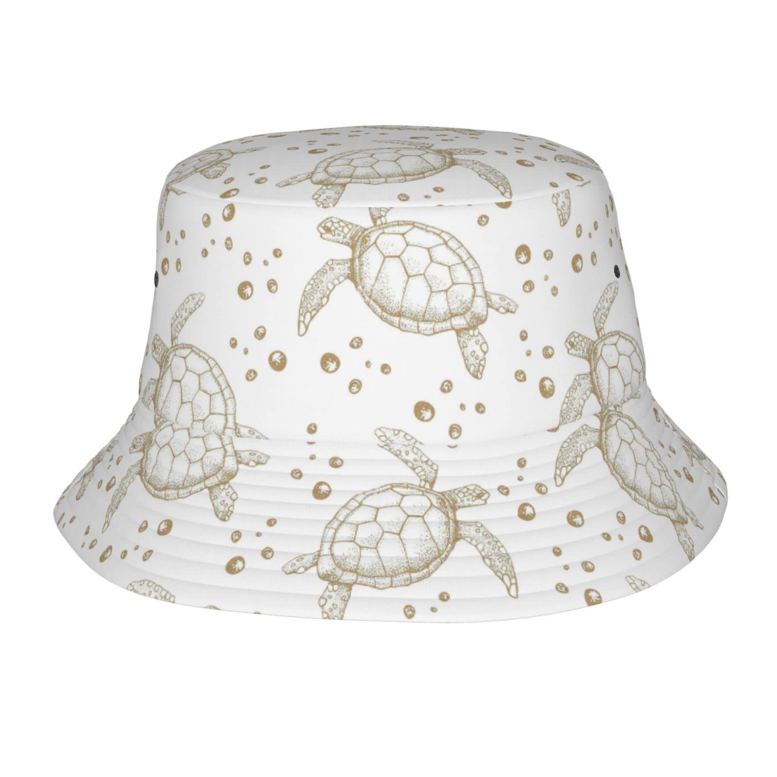 Nlwqekv Unisex As Pic Sea Turtle Bucket Hat For Women Men, Fashion Packable Fisherman Hat For Travel Beach Vacation