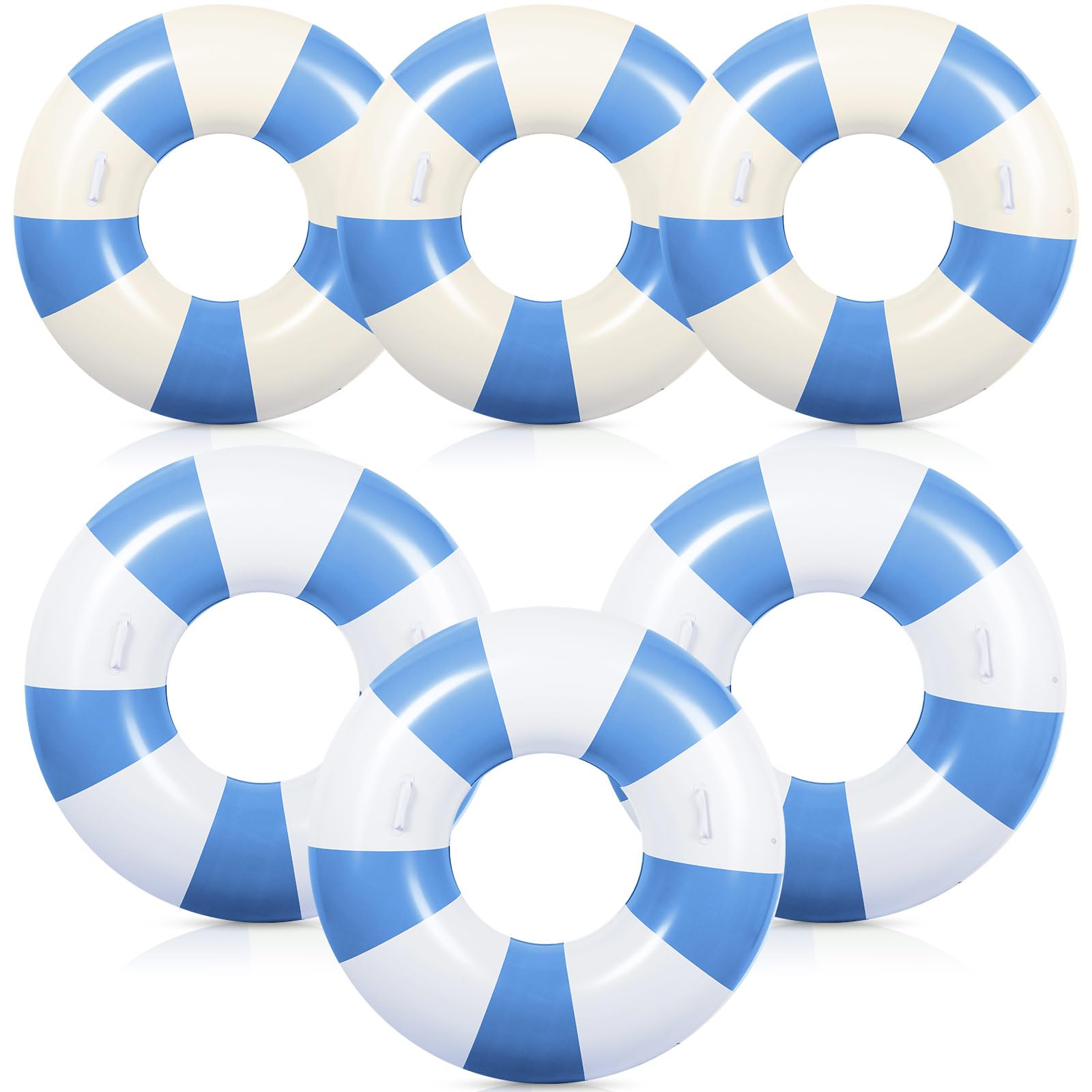 Striped Swim Ring 35 Inch Large Swim Ring With Handles - Classic ...
