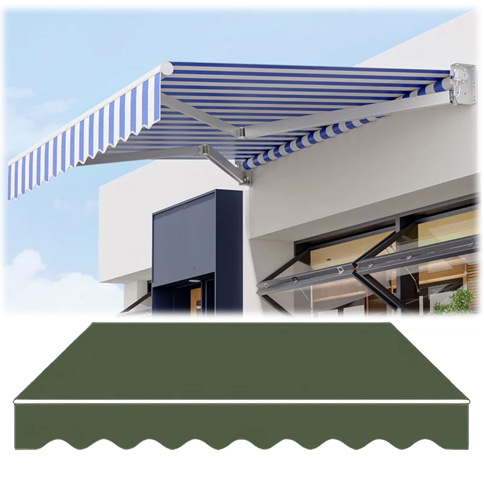Tissu de rechange imperméable anti UV pour réparer un store déchiré