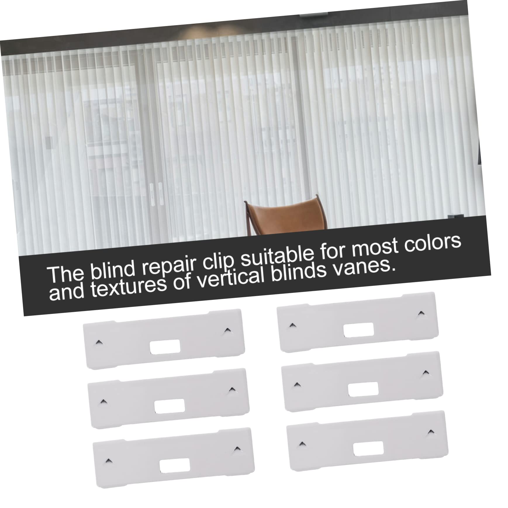 RORPOIR Vertical Blind Repair Clip Kit 6pcs Slats Replacement for Window Blinds
