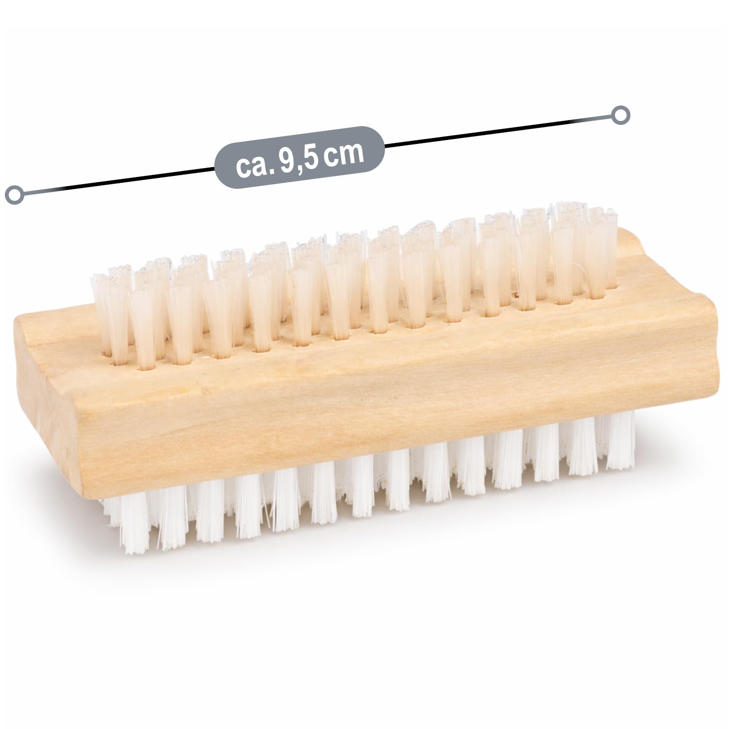 COM-FOUR® 3x szczoteczka do rak - drewniana szczoteczka do paznokci - dwustronna szczoteczka do mycia rak - szczoteczka do czyszczenia dloni i paznokci