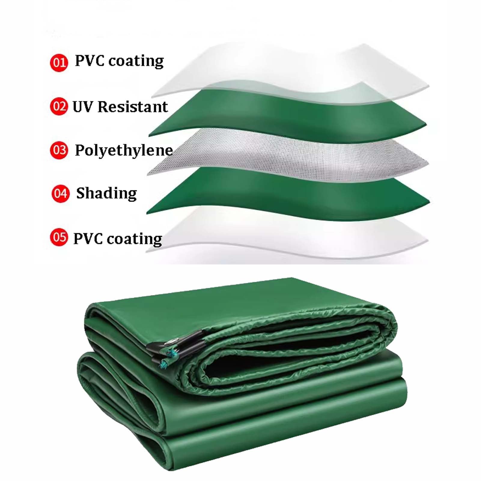 Telone Impermeabile PVC 1x3m Con Occhielli - 300g/m², Antivento E UV, Per Camion E Piscine - Foto 9