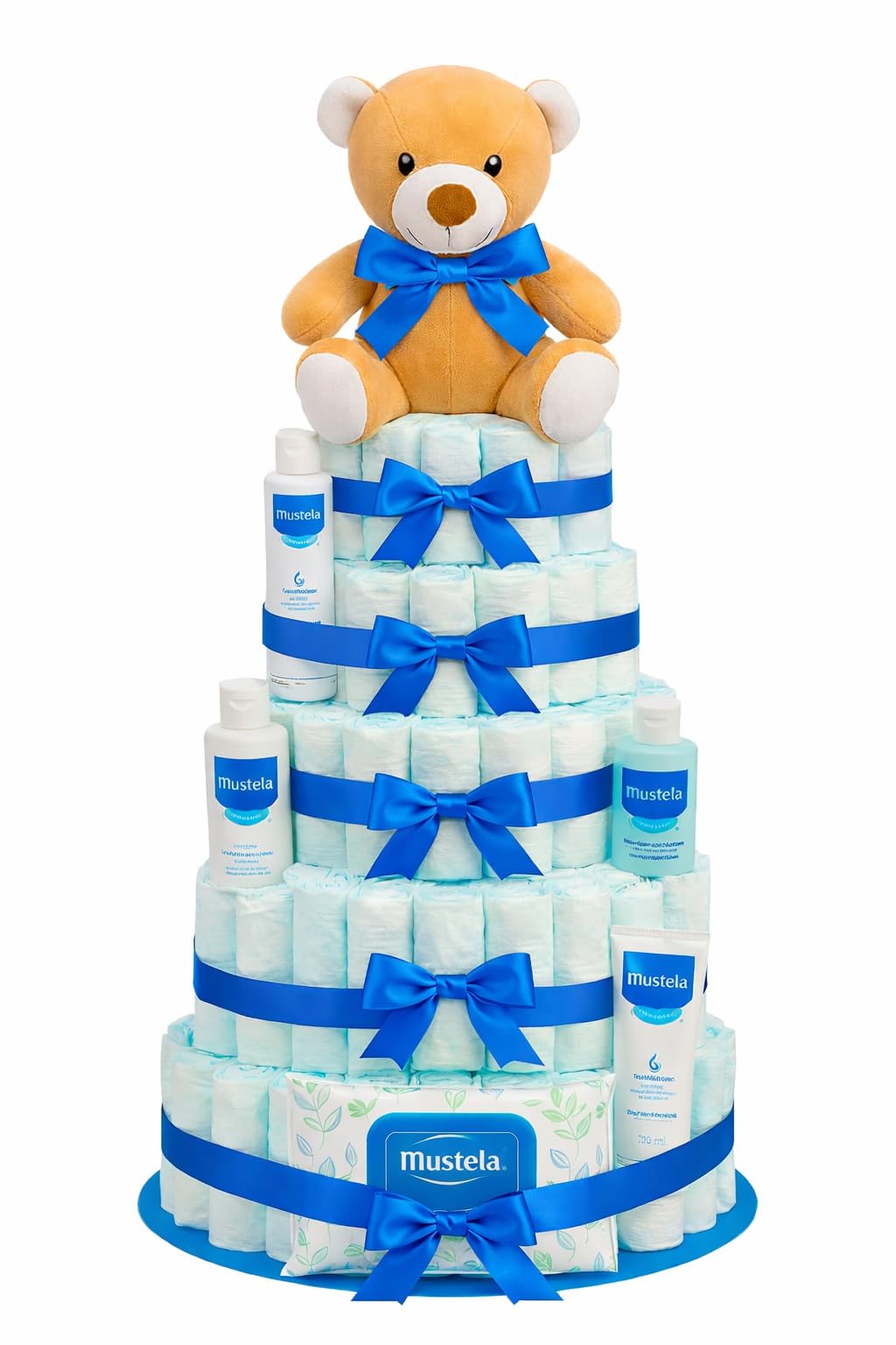Tarta de paÑales Mustela XXL Magnum Azul MomentosGourmet