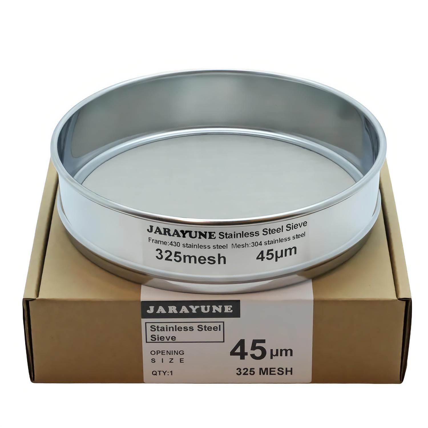 Stainless Steel Lab Sieve - 8 Inch Mesh Sifter -12