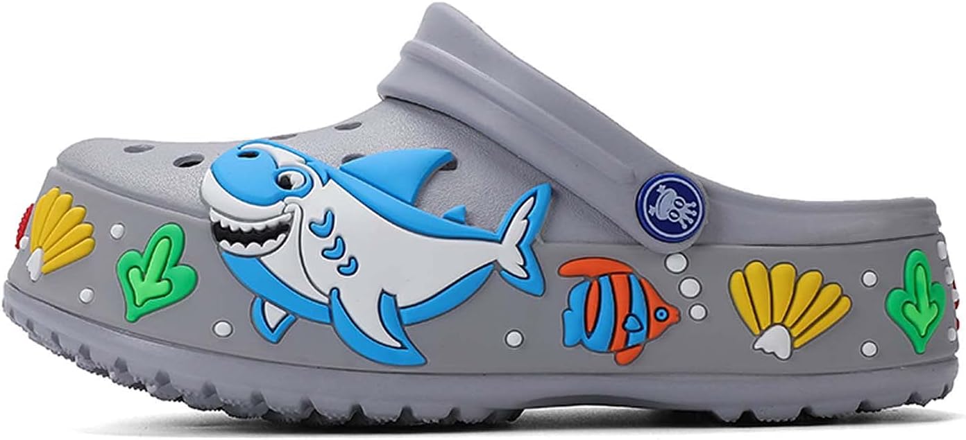 DIOXADOP Little Kids Clogs Boys Girls Lightweight Garden Clogs Shoes Slip on Water Beach Pool Shower Slippers Sandals