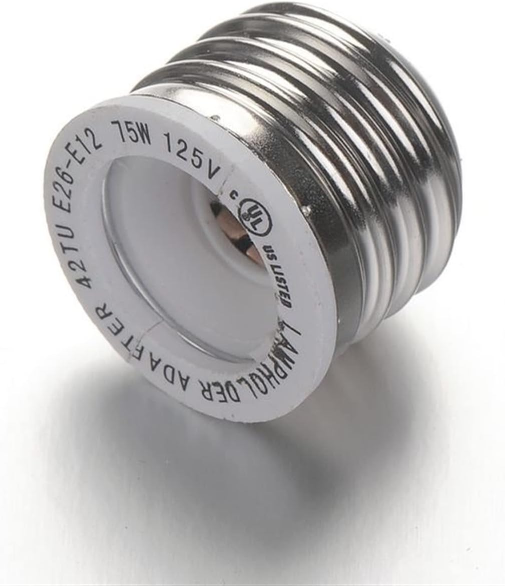 2pcs E26 to E12 Light Socket Adapter Lamp Holder Converter Base Socket Chandelier LED Light Bulb Light Holder Converter