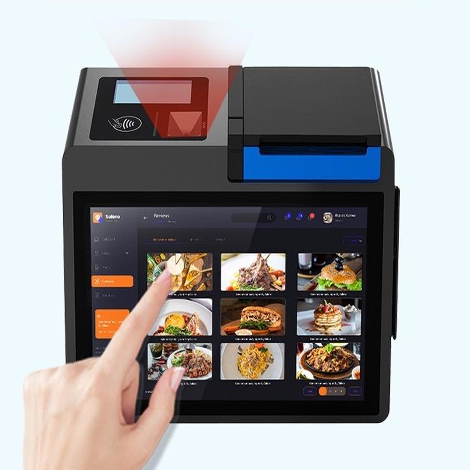 Registratore di Cassa Touch Screen da 10.1 Pollici,registratore di Cassa Pos,Terminale POS Tutto in Uno con Stampante, Personalizzabile Come Uno Smartphone, per Ufficio e Ristorante