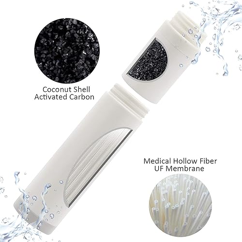 Miniatura 3 de Botella de agua portátil de ultra filtración de 0.01 m  Botella de agua reutilizable sin BPA filtrada de 4 etapas  para supervivencia, senderismo,