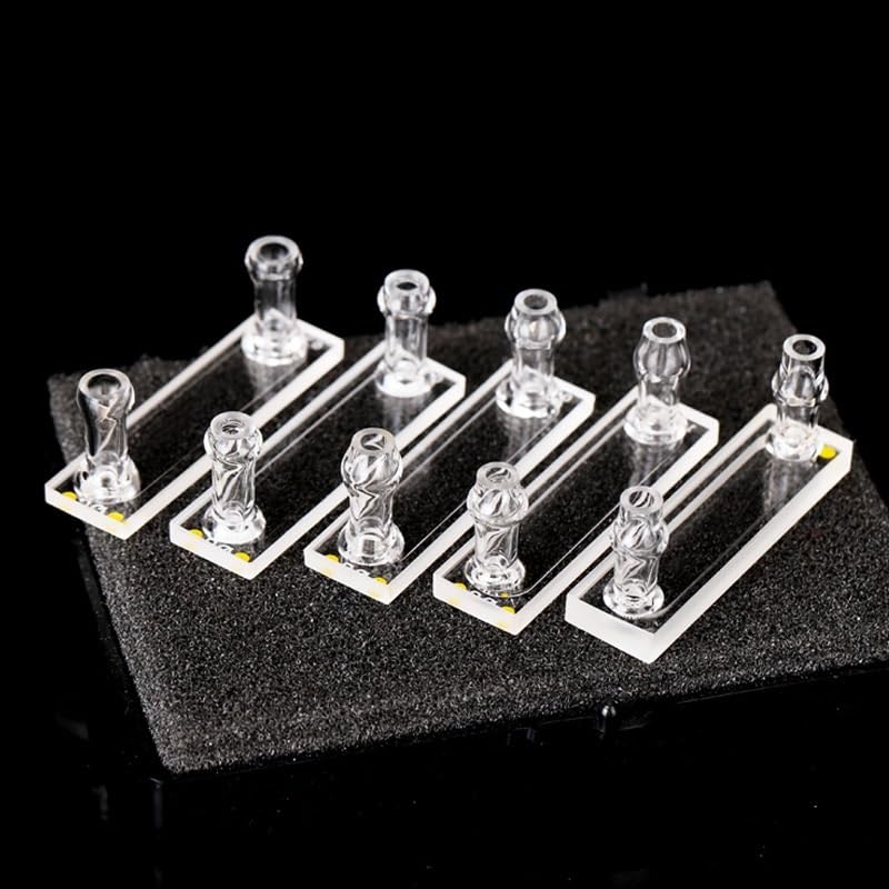 Cuvette à quartz à flux UV optique 0.1mm Fully fused avec deux tubes