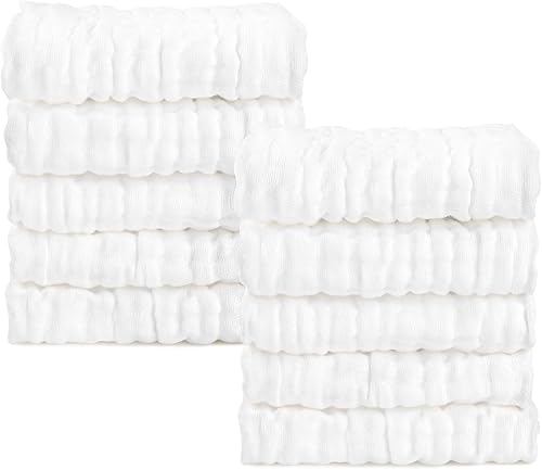 Miniatura 9 de AIDEA Paños y paños para bebé, toallas absorbentes de muselina de algodón, grandes, suaves, transpirables, esenciales para recién nacidos, para