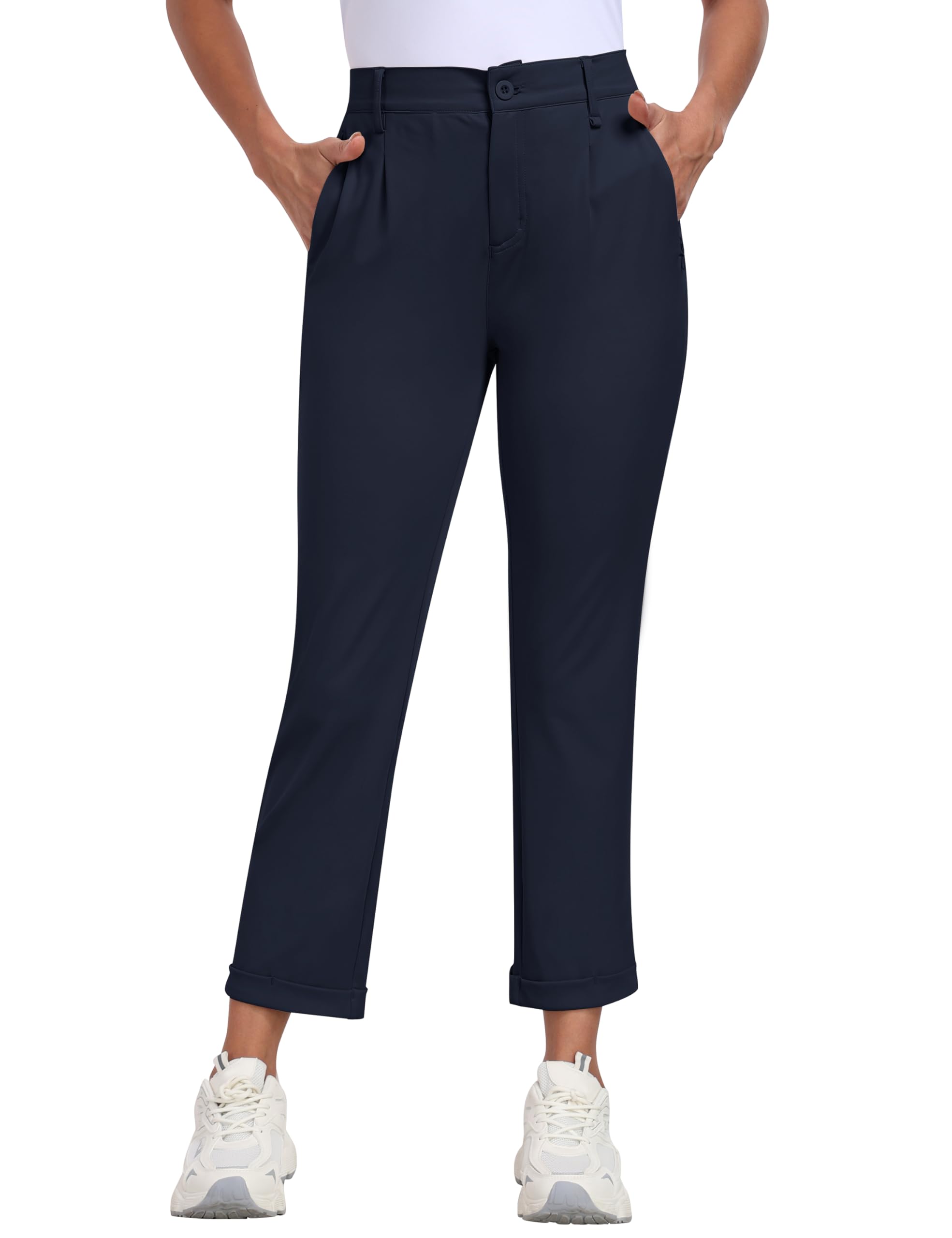 MoFiz Pantaloni da Golf da Donna Business Lavoro Pantaloni con Tasche per Ufficio Viaggio Casuale