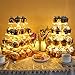 Vdomus 4 Tier Acrylic Cupcake Stand Pastry Stand with LED String Lights Dessert Tree Tower Cake Pyramid for Birthday Wedding Party Babyshower, Holds up to 50 Cupcakes (Warm)