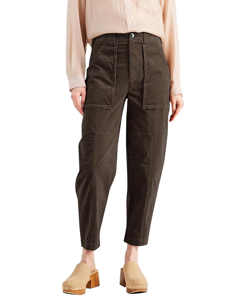 LifeShe Corduroy Pants for Women Casual High Waist Straight
