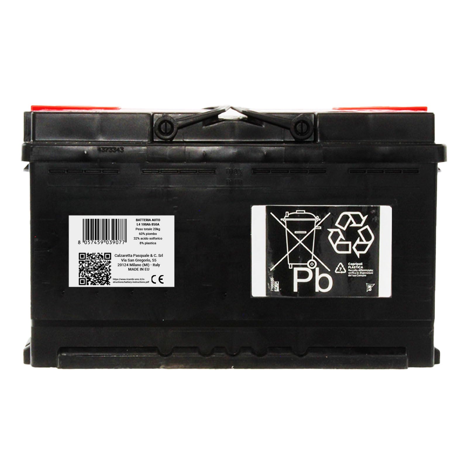SMC AUTOBATTERIE Speed MAX L4100 100AH 850A 12V = FIamm 100Ah DX+ Pronta all'uso