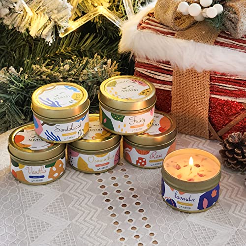 Healing Soy Candles For Home Scented - 6 Pack Aromatherapy Candle Gift Set With Crystals Inside, 3.5 Oz Jar Candles With Essential Oils For Women Stress Relief, Meditation, Bath, Yoga, Birthday Gifts #TOP6