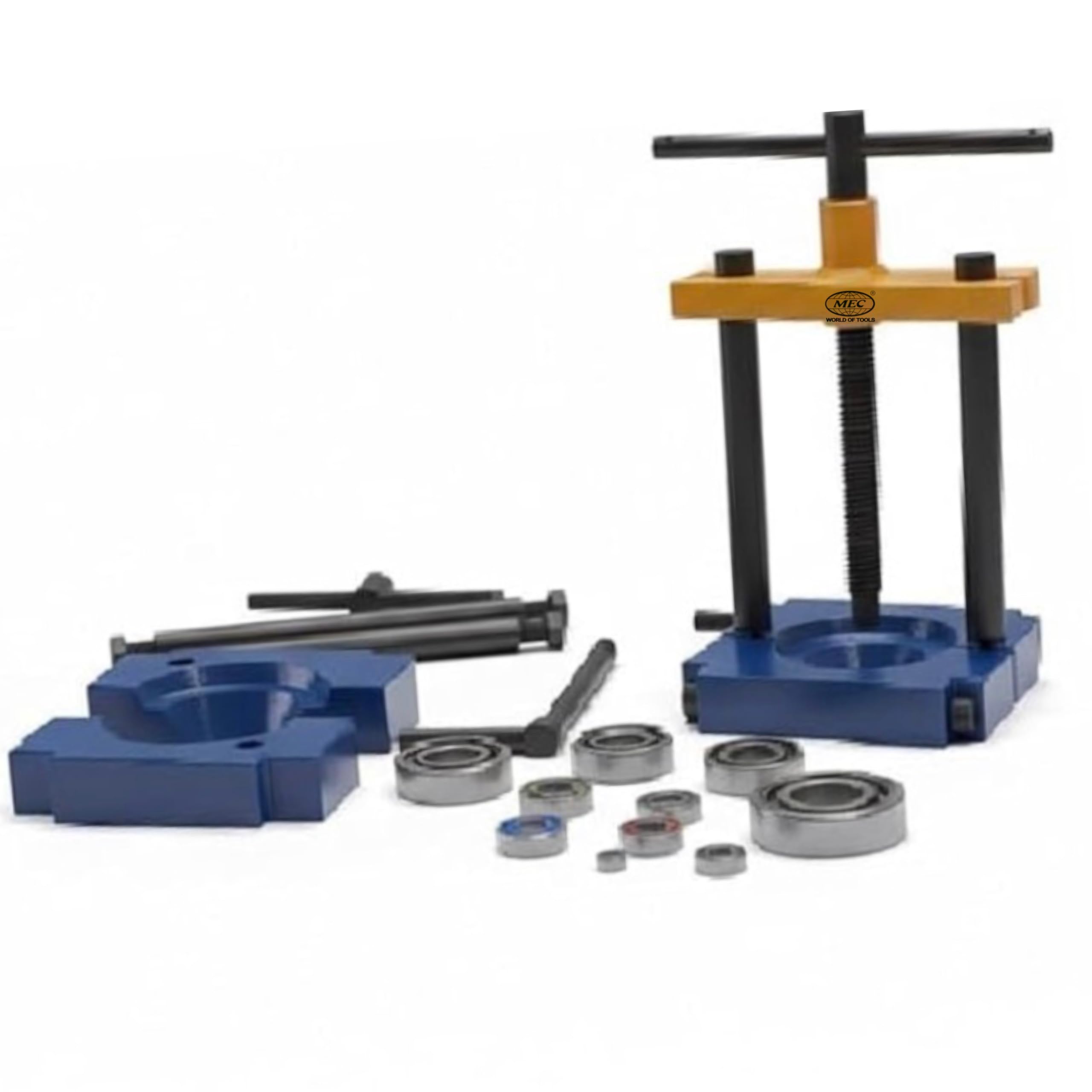 MEC® Heavy Bearing Puller Set Separator Blade Kit Wheel Puller Crank Bearing Extractor Ball Bearing for 25-75mm Bearing Size Perfect Toolkit for garages, workshops, and DIY mechanical repairs-image-26
