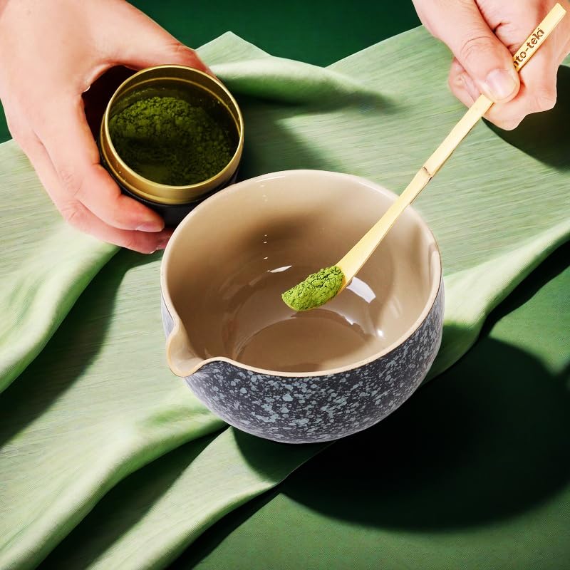 Dento-teki Ceremonial-Grade Matcha Powder 50g 1 75oz Pure Chinese Green Tea Stone-Ground Bold Flavor Bright Green Perfect for — view 4